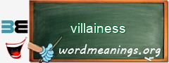 WordMeaning blackboard for villainess